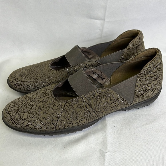 Sesto Meucci Ballerina Flat Mary Jane Brown Leather Made In Italy Women's Size 9 - Picture 1 of 9